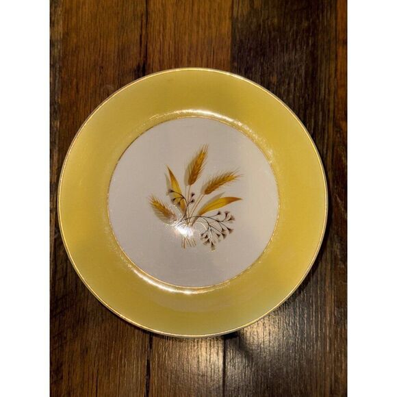 Set of 8 Century Service Autumn Gold Desert Plates - Picture 1 of 8